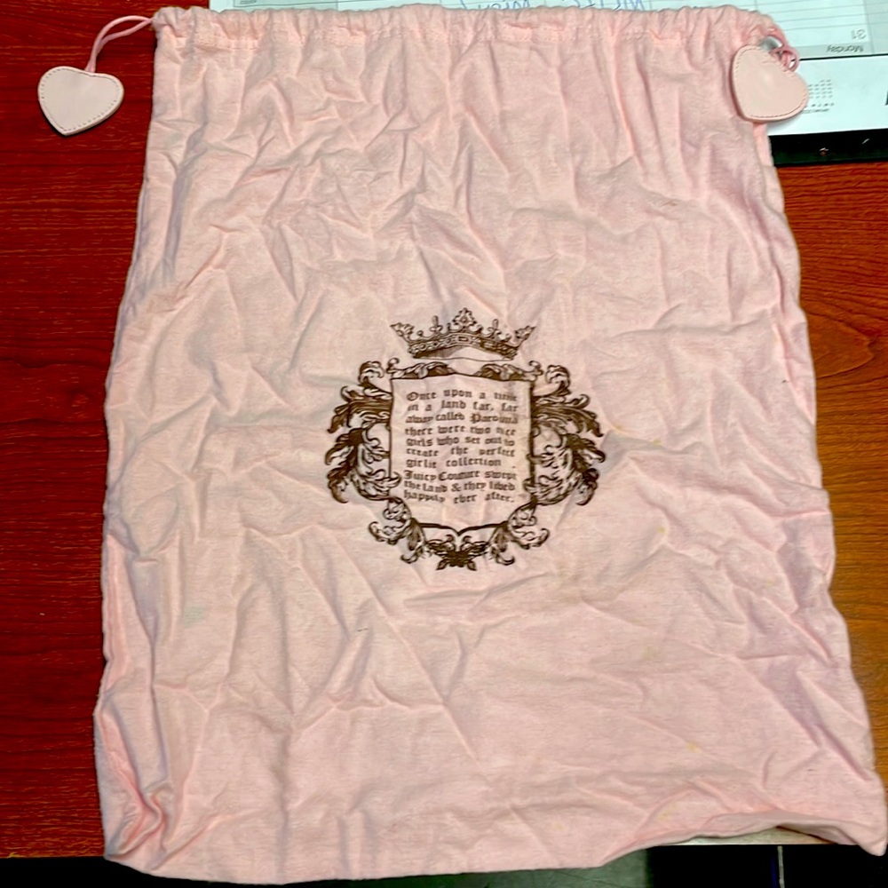 Juicy‎ Couture Pink Felt Dust Bag